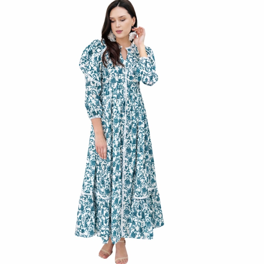 Sowears, French Flora Lace Dress • Blue Toile • NWT • Size S